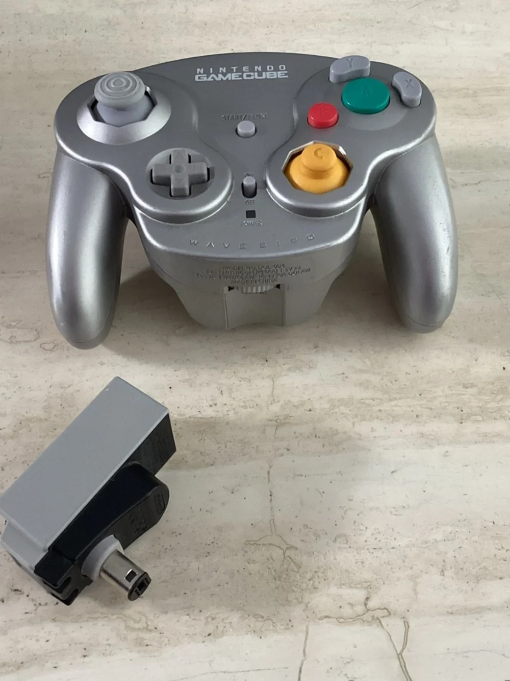 Nintendo GameCube WaveBird Wireless Controller With Dongle Receiver Silver